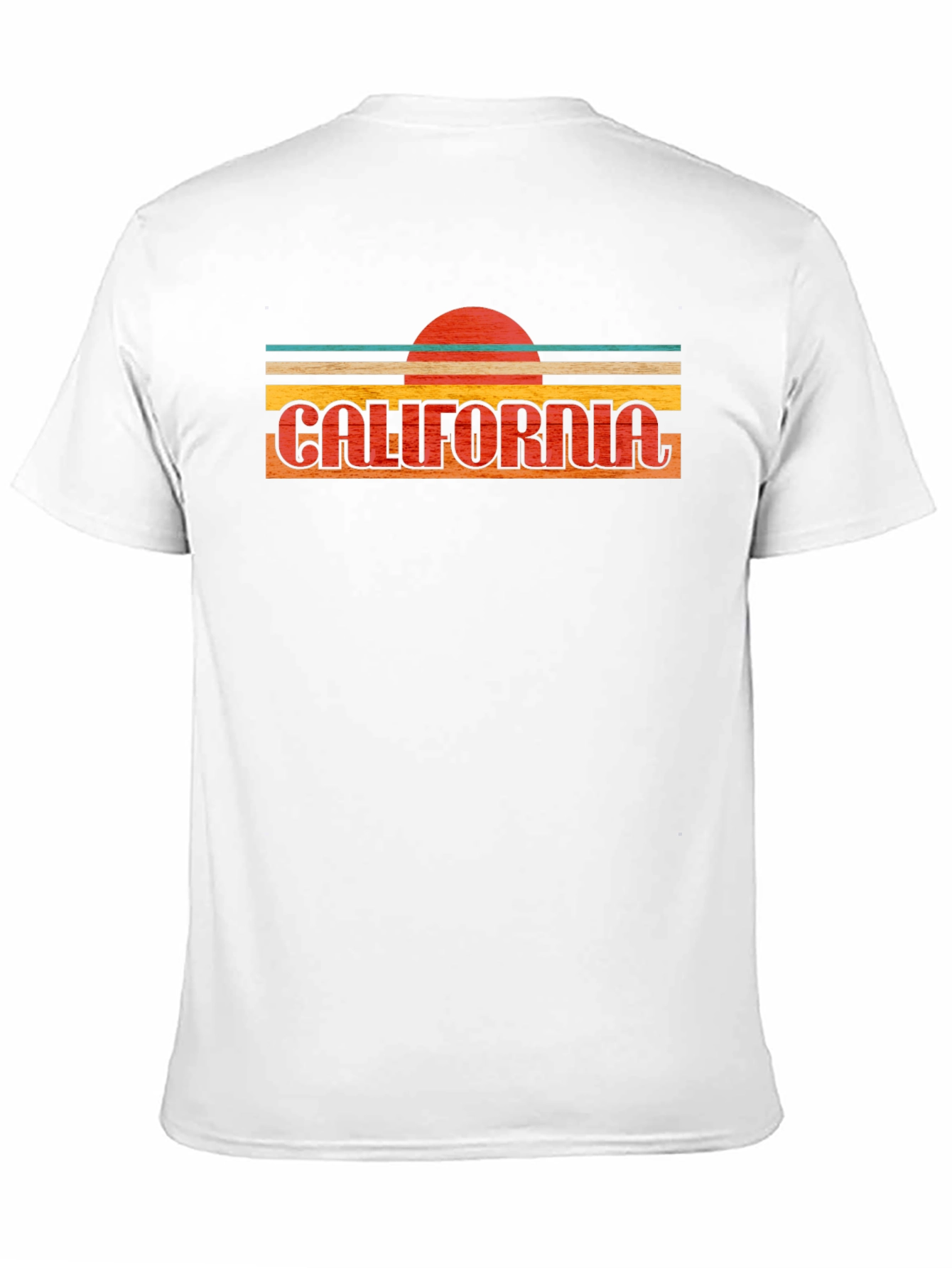 California Retro Sunset Graphic Tee - Black