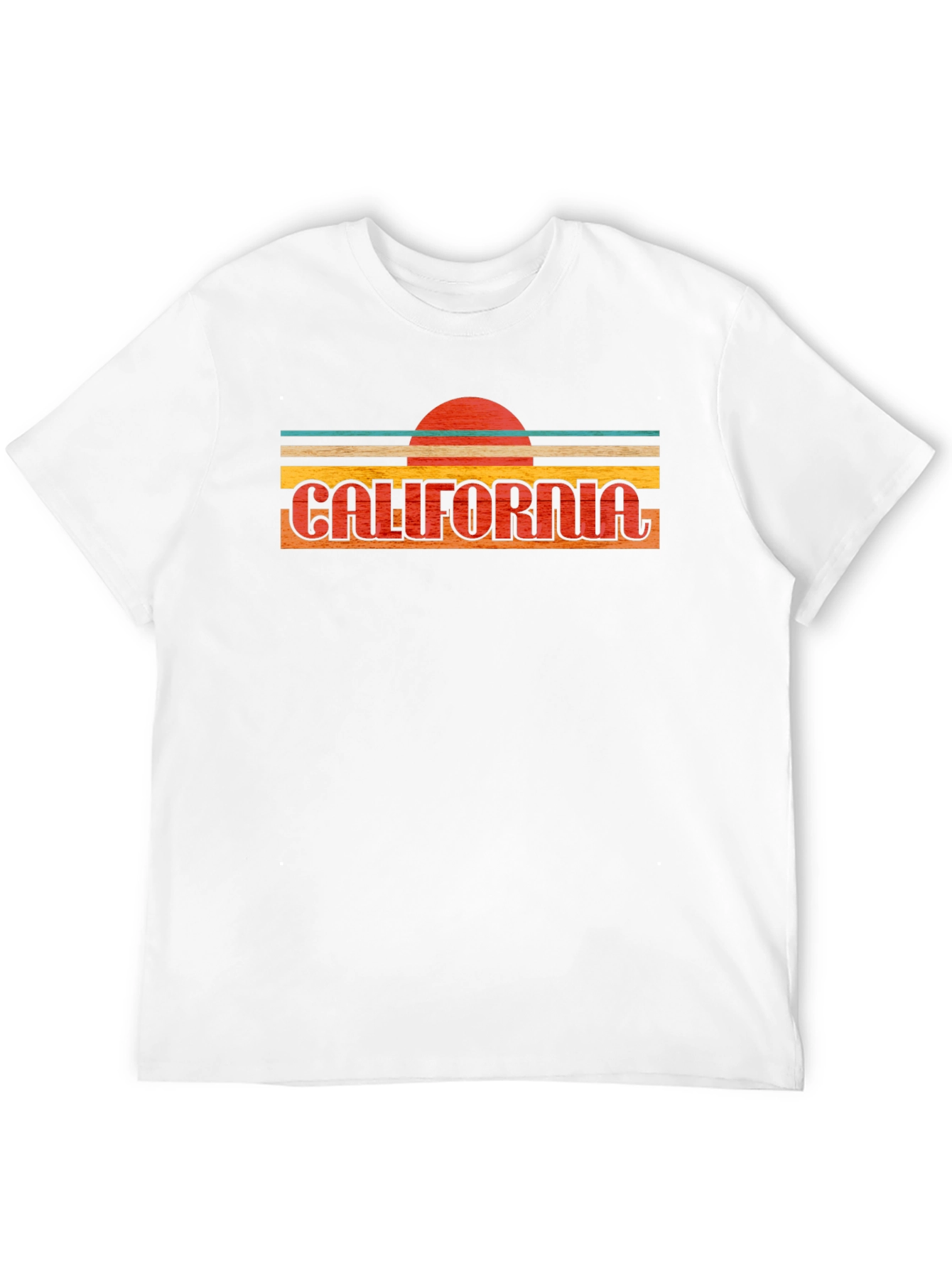 California Retro Sunset Graphic Tee - Black
