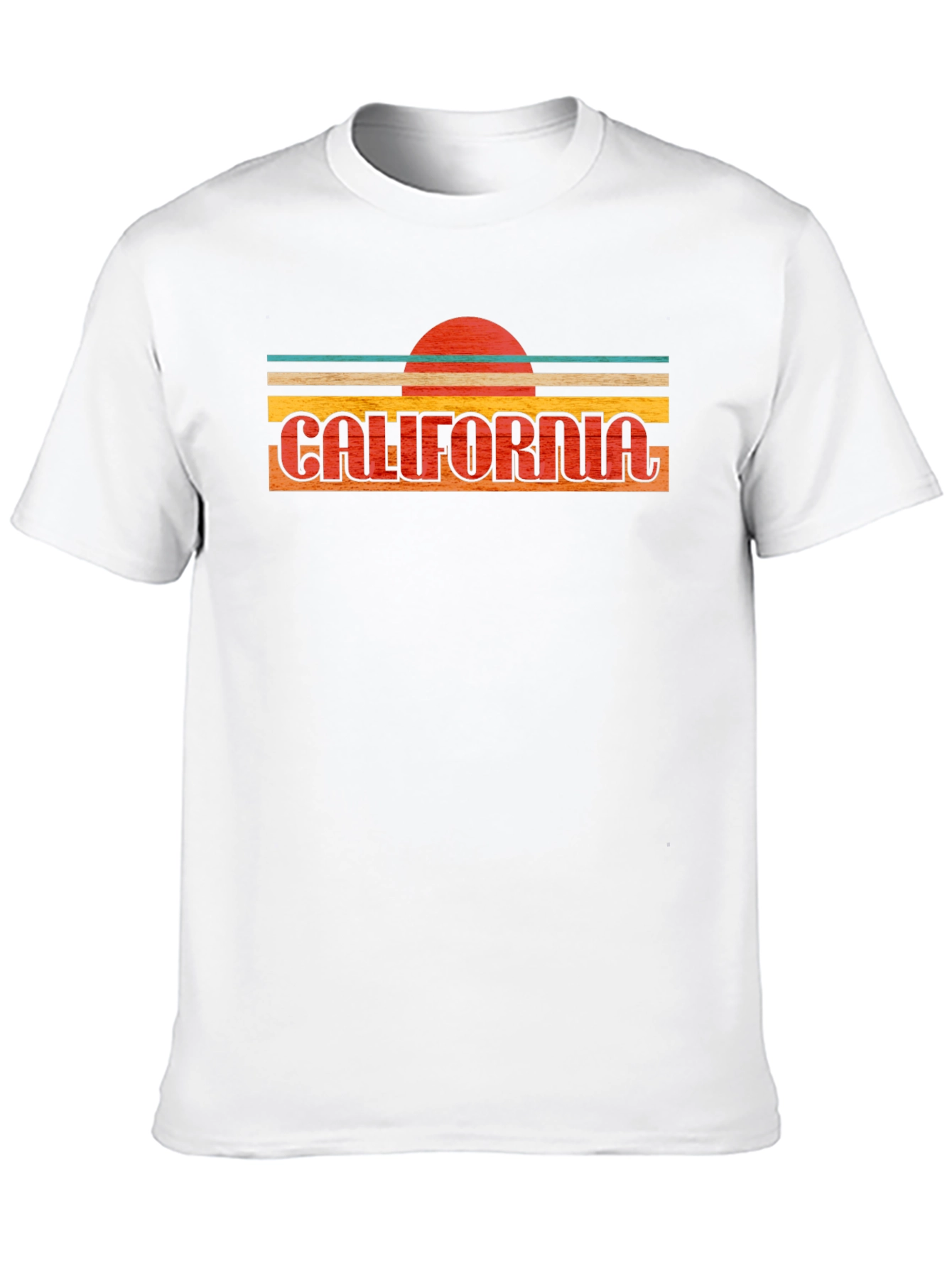 California Retro Sunset Graphic Tee - Black