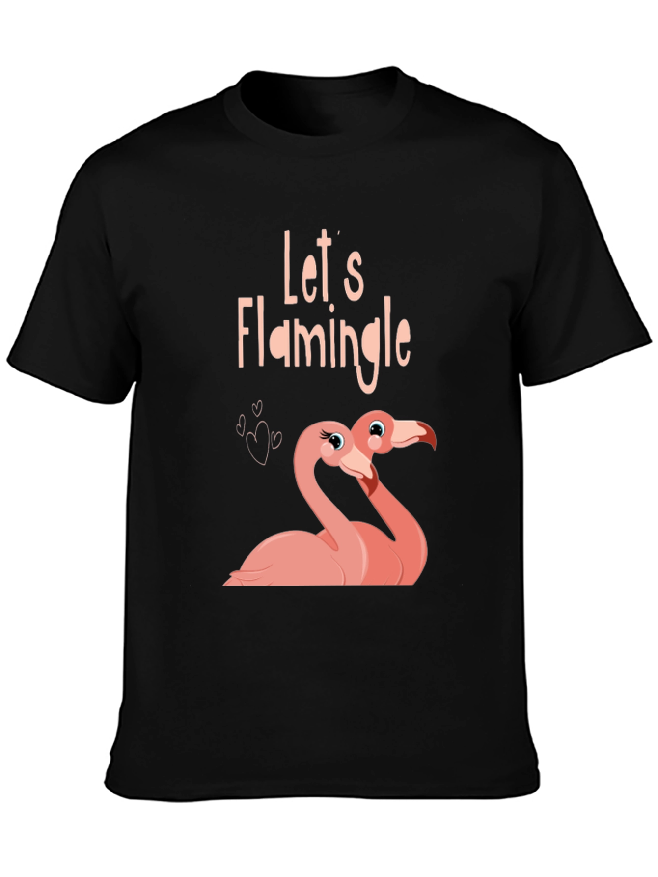 Lets Flamingle Black T-Shirt