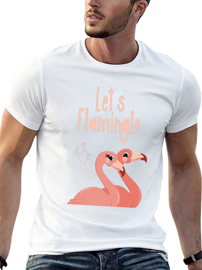 Lets Flamingle Black T-Shirt