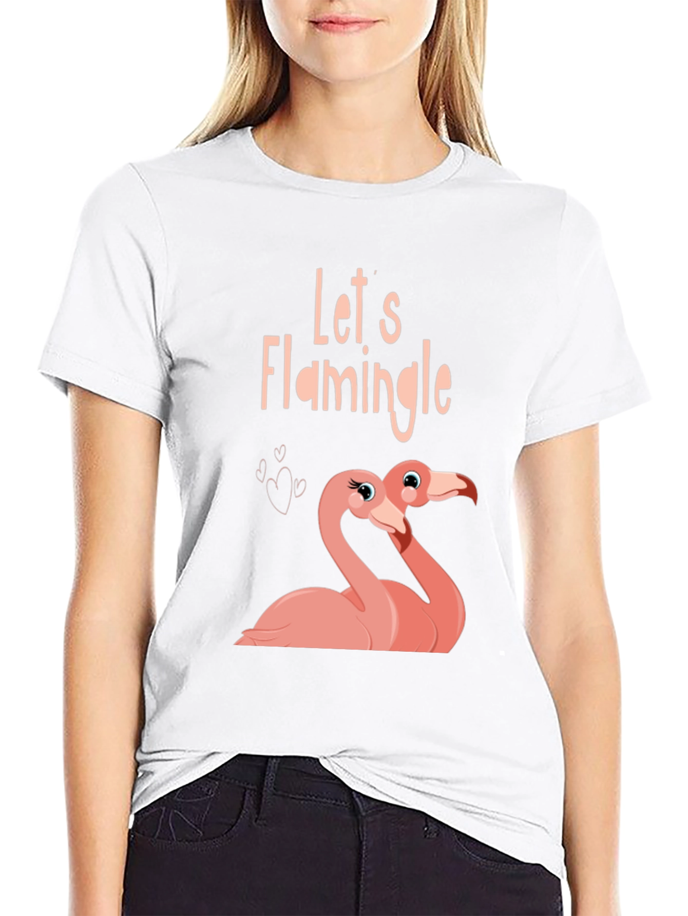 Lets Flamingle Black T-Shirt