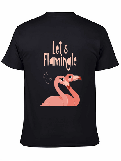 Lets Flamingle Black T-Shirt