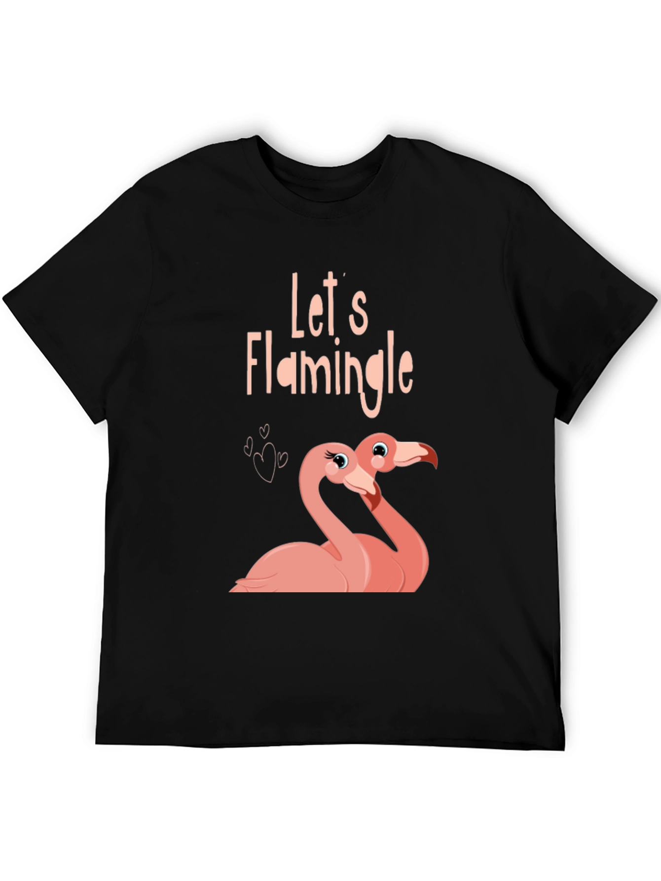 Lets Flamingle Black T-Shirt