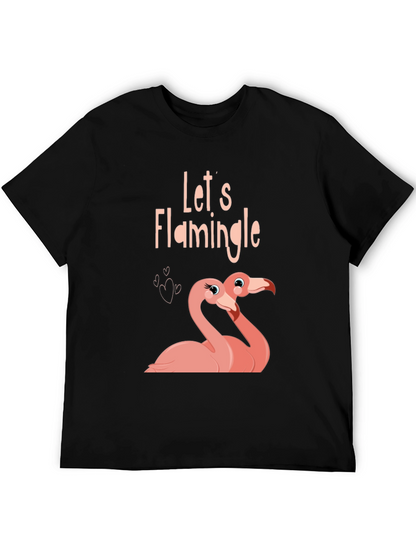 Lets Flamingle Black T-Shirt