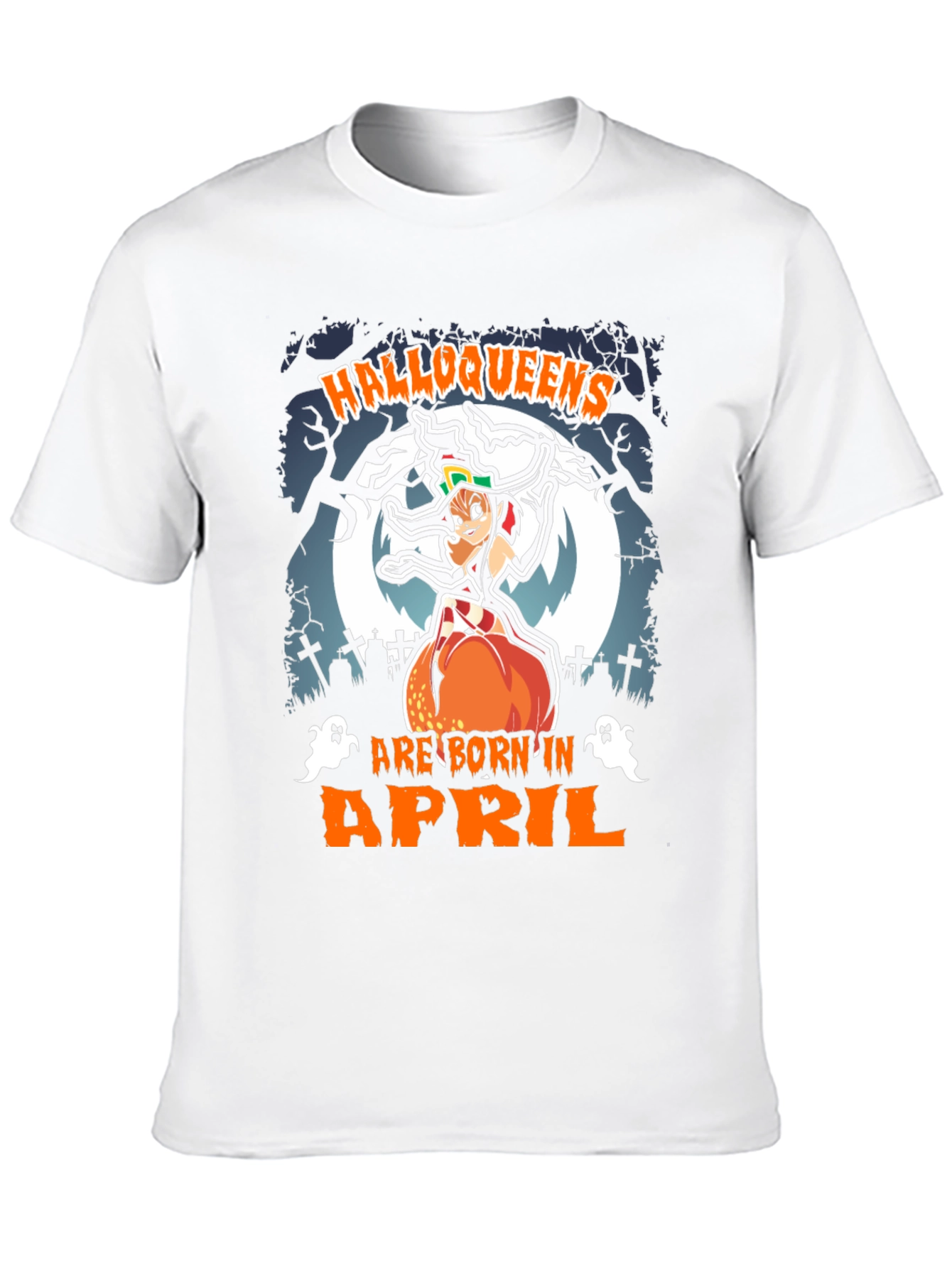 Halloqueens Born in April T-Shirt