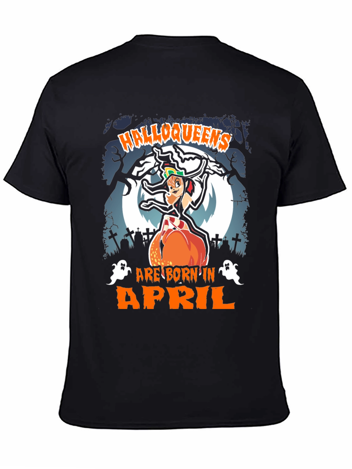 Halloqueens Born in April T-Shirt