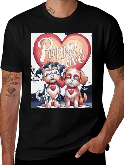 Puppy Love Valentines Day Graphic Tee