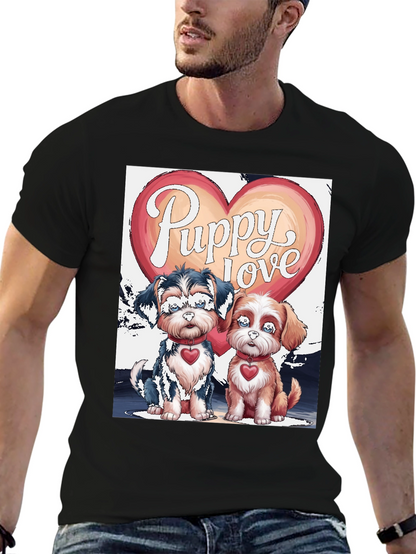 Puppy Love Valentines Day Graphic Tee