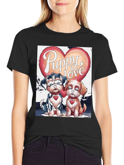 Puppy Love Valentines Day Graphic Tee