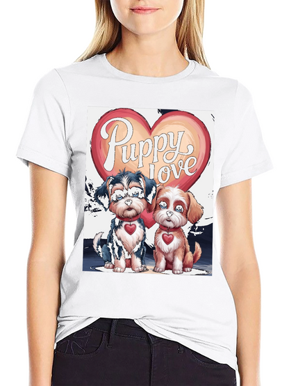 Puppy Love Valentines Day Graphic Tee