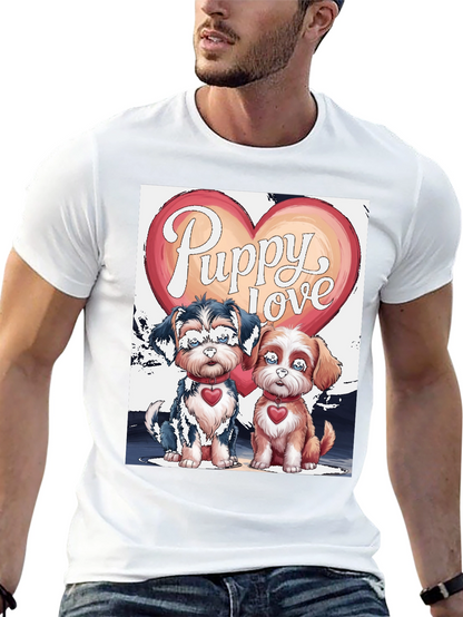 Puppy Love Valentines Day Graphic Tee