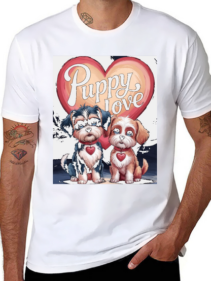 Puppy Love Valentines Day Graphic Tee