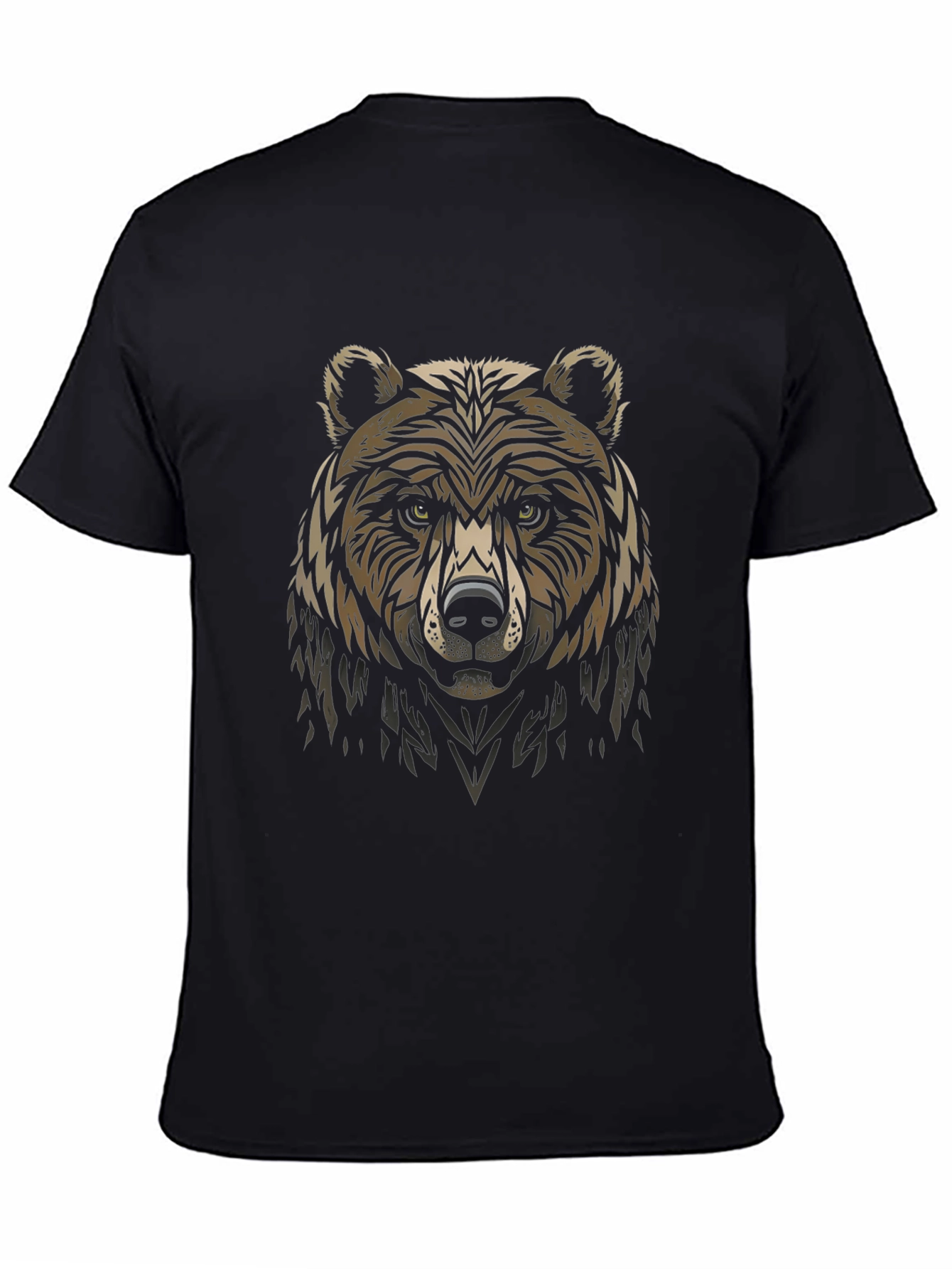 Bear Graphic Black T-Shirt - Stylish Animal Tee