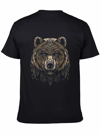 Bear Graphic Black T-Shirt - Stylish Animal Tee