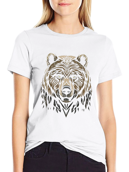 Bear Graphic Black T-Shirt - Stylish Animal Tee