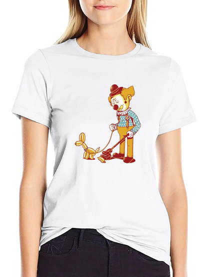 Clown Walking Balloon Dog T-Shirt