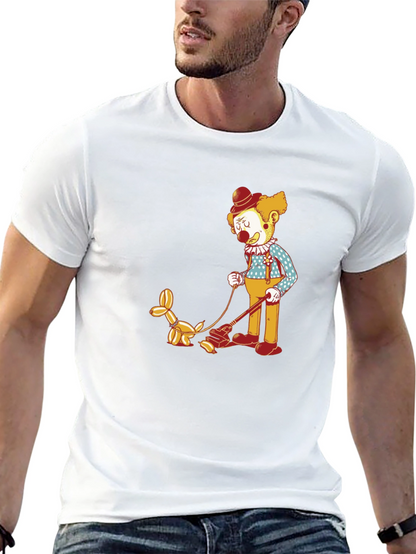 Clown Walking Balloon Dog T-Shirt