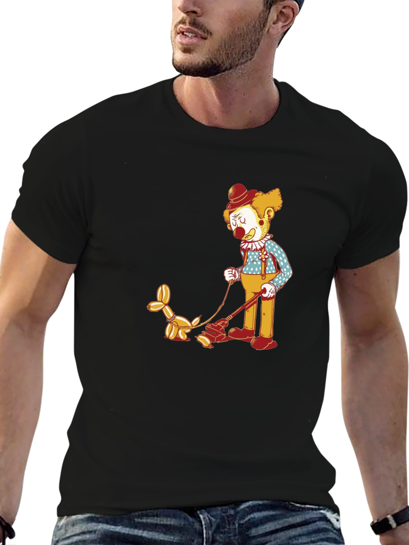 Clown Walking Balloon Dog T-Shirt