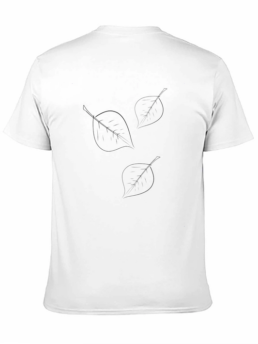 Leaf Outline Black T-Shirt