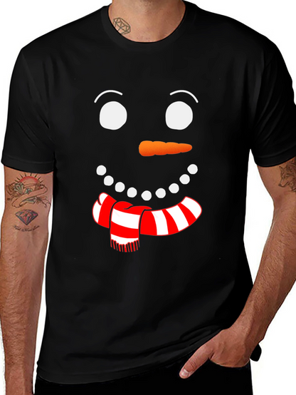 Festive Snowman Face Graphic Tee