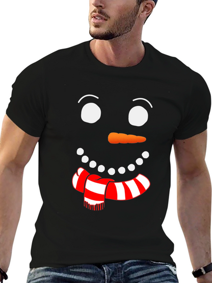 Festive Snowman Face Graphic Tee
