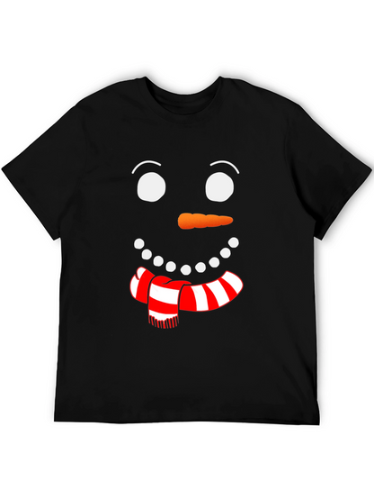 Festive Snowman Face Graphic Tee