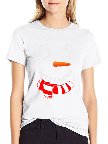 Festive Snowman Face Graphic Tee