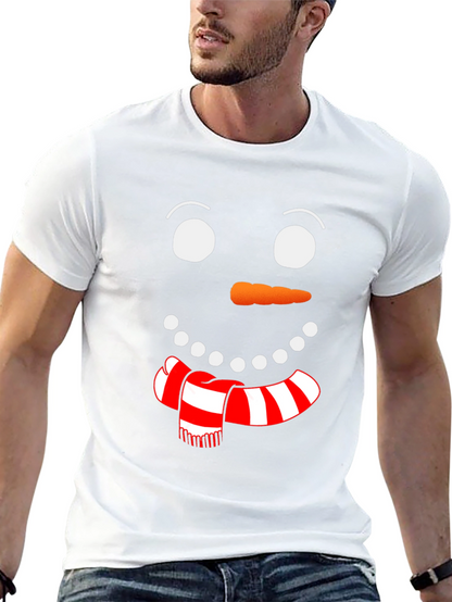 Festive Snowman Face Graphic Tee