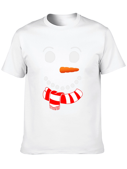 Festive Snowman Face Graphic Tee