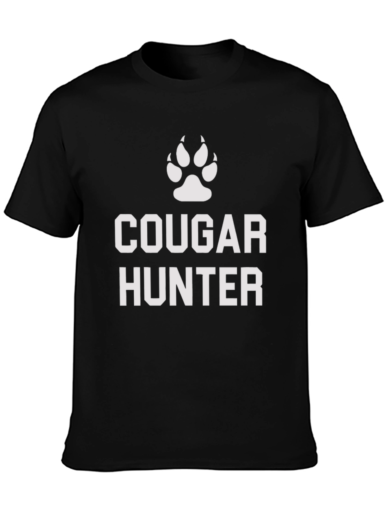Cougar Hunter Graphic Tee - Black Cotton Blend