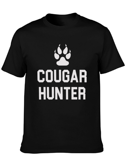 Cougar Hunter Graphic Tee - Black Cotton Blend