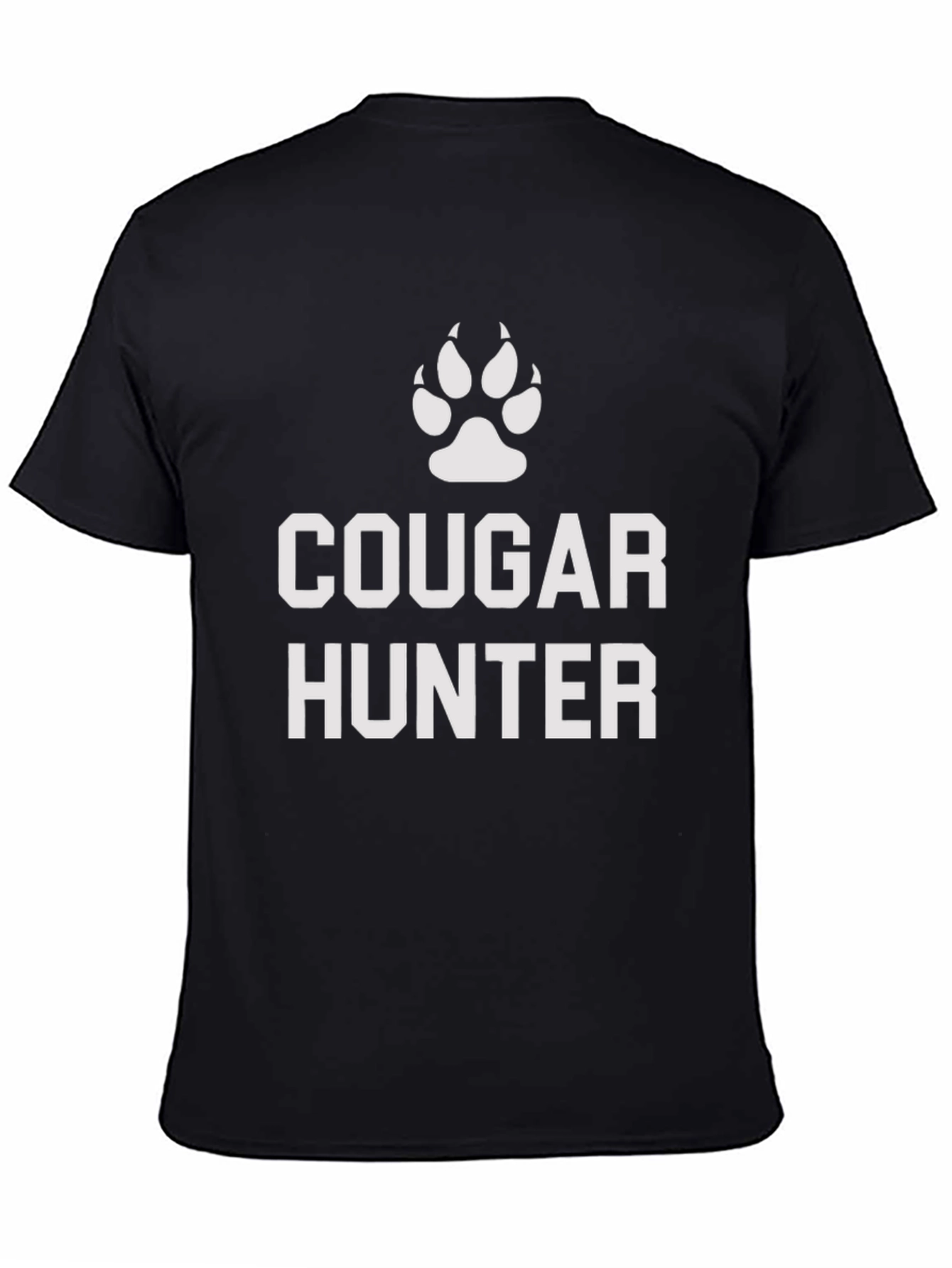 Cougar Hunter Graphic Tee - Black Cotton Blend