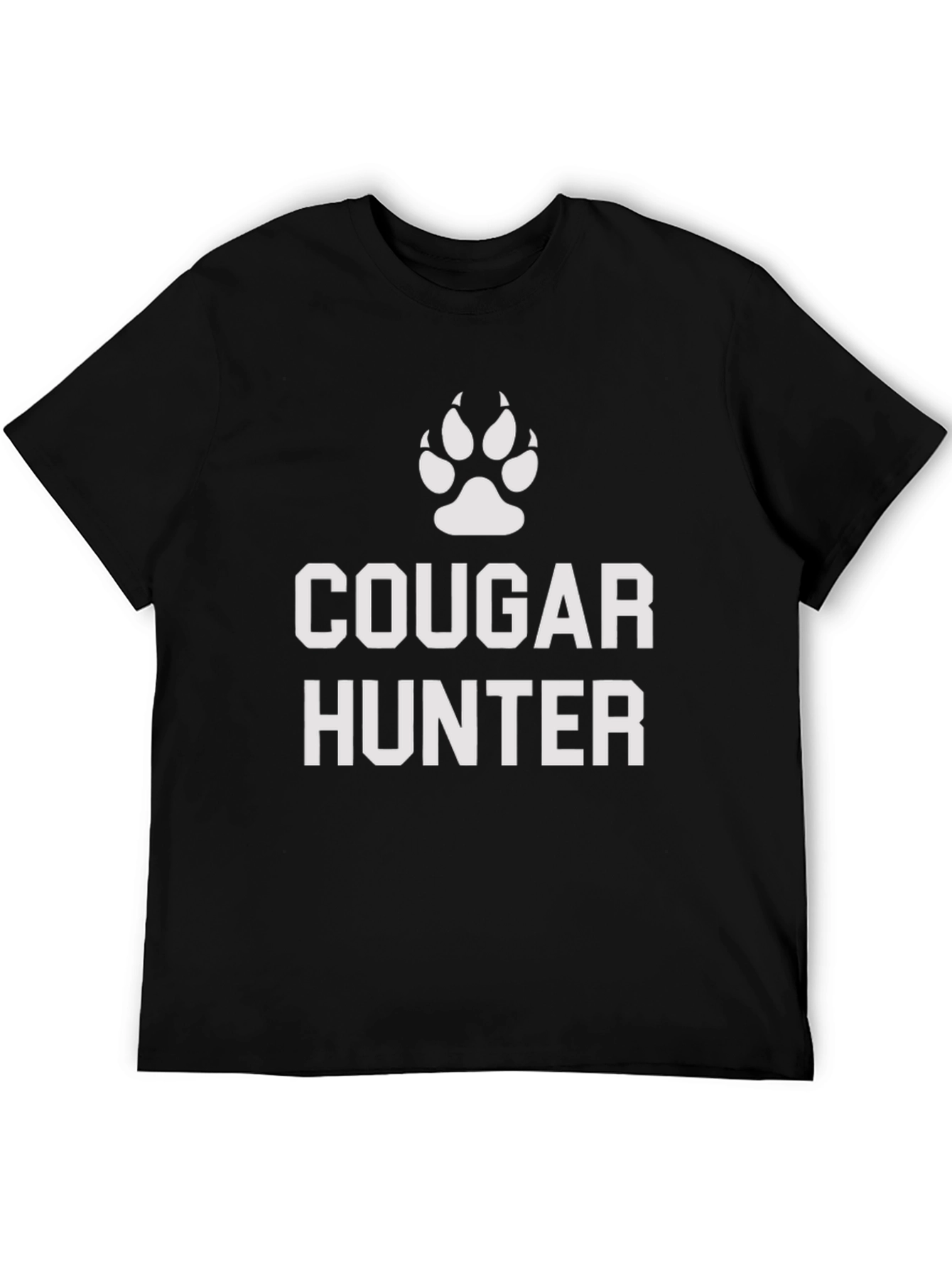 Cougar Hunter Graphic Tee - Black Cotton Blend
