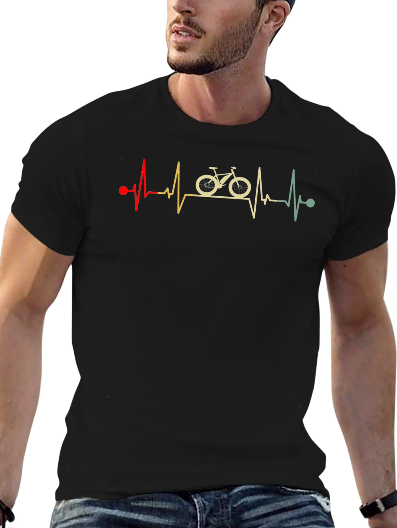 Cycling Heartbeat T-Shirt: Ride Your Passion