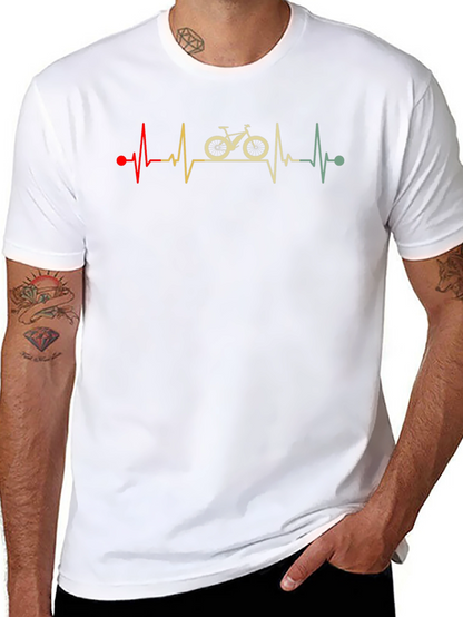 Cycling Heartbeat T-Shirt: Ride Your Passion