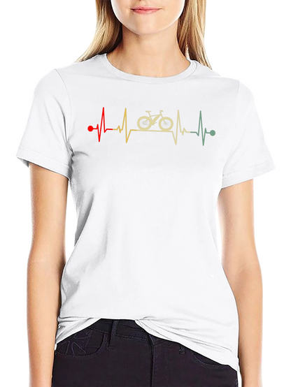 Cycling Heartbeat T-Shirt: Ride Your Passion