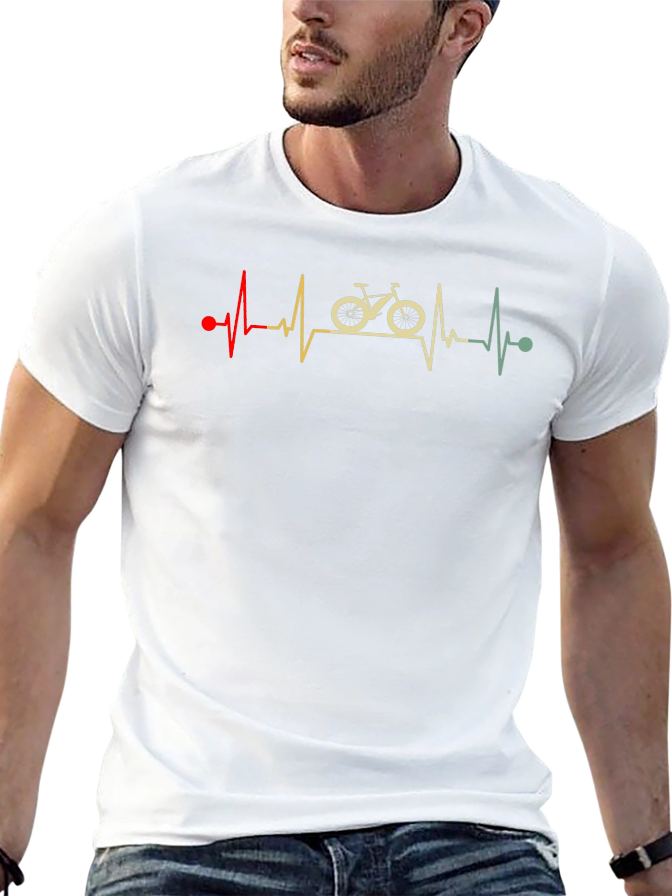 Cycling Heartbeat T-Shirt: Ride Your Passion