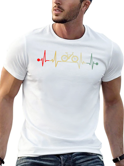 Cycling Heartbeat T-Shirt: Ride Your Passion
