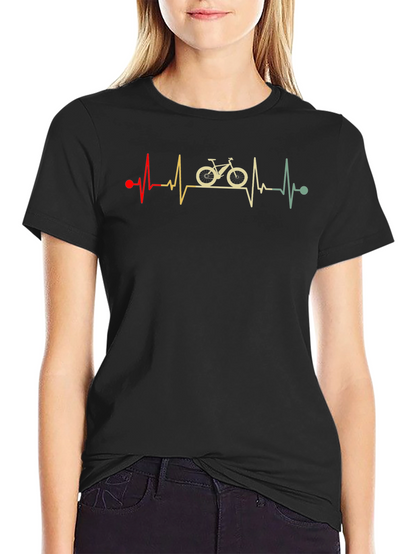 Cycling Heartbeat T-Shirt: Ride Your Passion