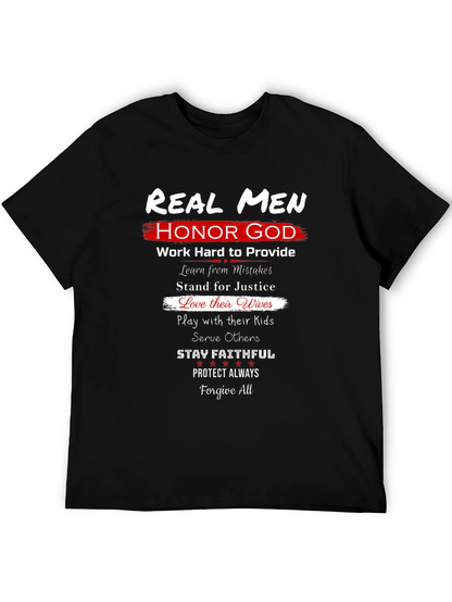 Real Men Honor God Graphic T-Shirt