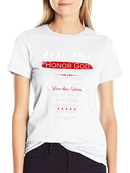 Real Men Honor God Graphic T-Shirt