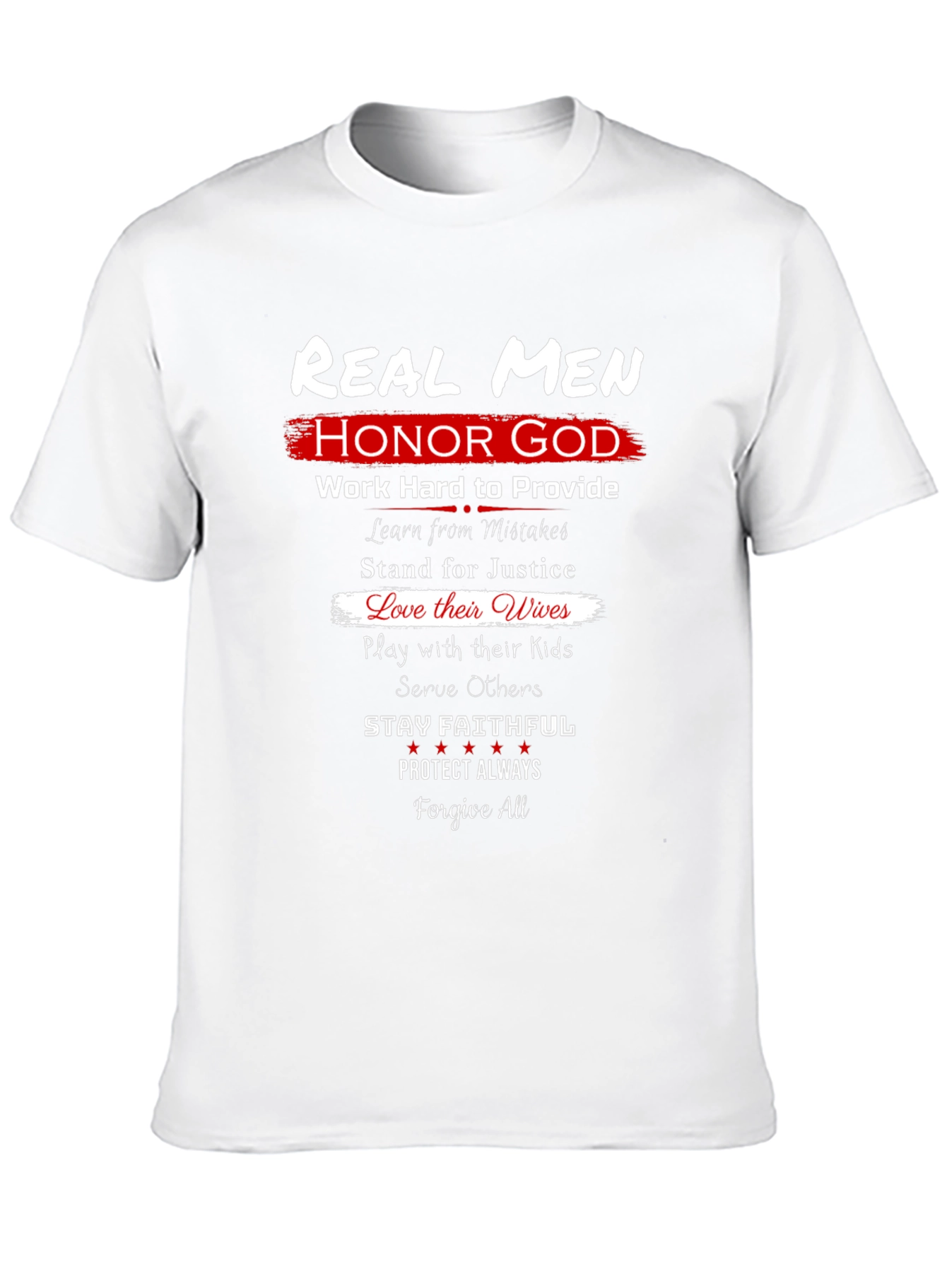 Real Men Honor God Graphic T-Shirt