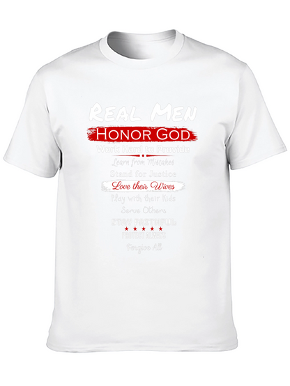 Real Men Honor God Graphic T-Shirt