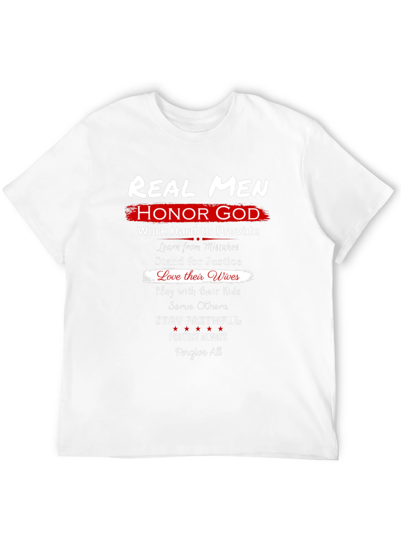 Real Men Honor God Graphic T-Shirt