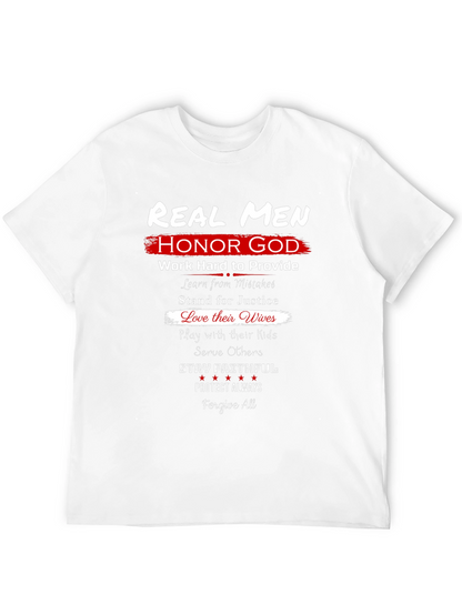 Real Men Honor God Graphic T-Shirt