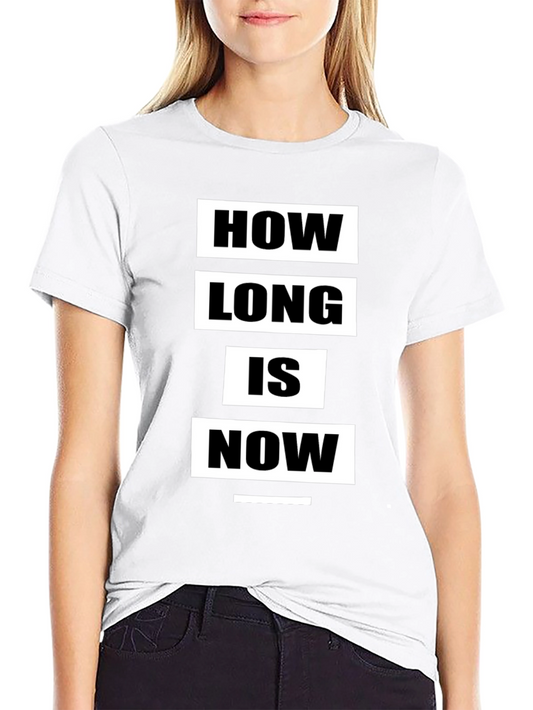 How Long Is Now Graphic Tee - Black Cotton T-Shirt
