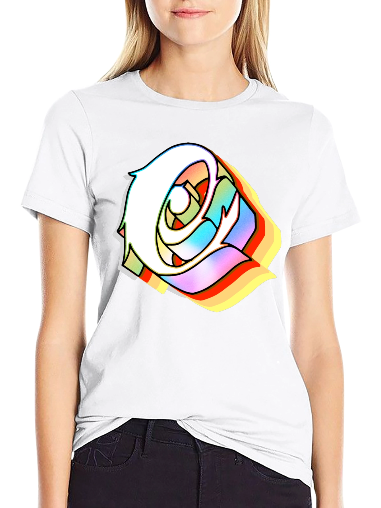 Edgy Rose Black T-Shirt - Stylish Urban Streetwear