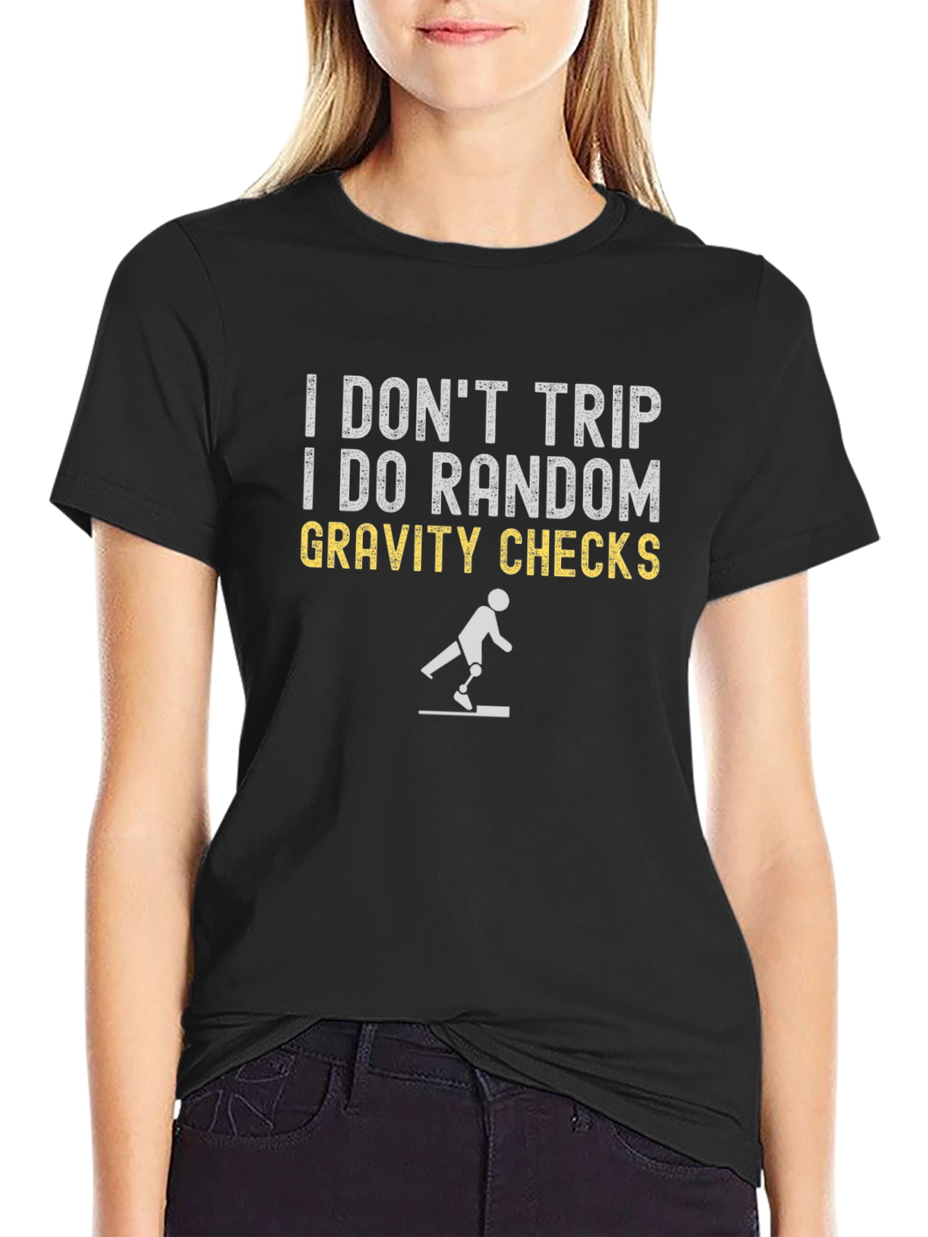 Random Gravity Checks T-Shirt