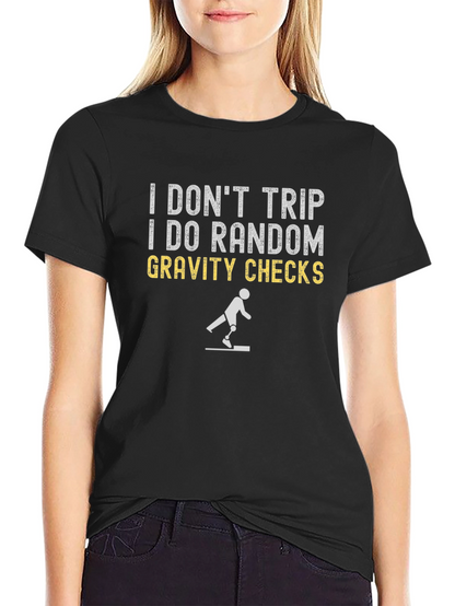 Random Gravity Checks T-Shirt